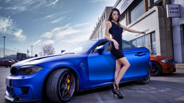 Картинка девушка+и+бмв автомобили -авто+с+девушками bmw брюнетки азиатки купе синий