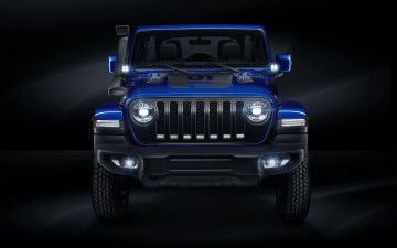 Картинка jeep+wrangler+unlimited+moparized+ 2018 автомобили jeep синий джип moparized unlimited wrangler front view вранглер