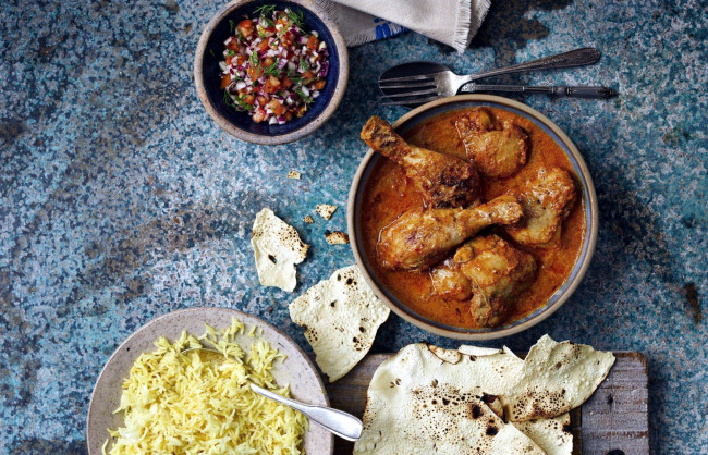 Обои картинки фото еда, мясные блюда, курица, индийская, кухня