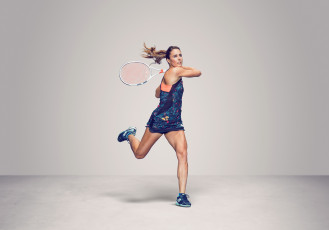 Картинка спорт теннис alizе cornet ракетка фон взгляд девушка