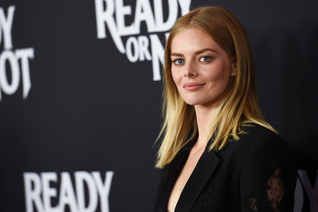 Обои картинки фото девушки, samara weaving, блондинка, лицо, жакет