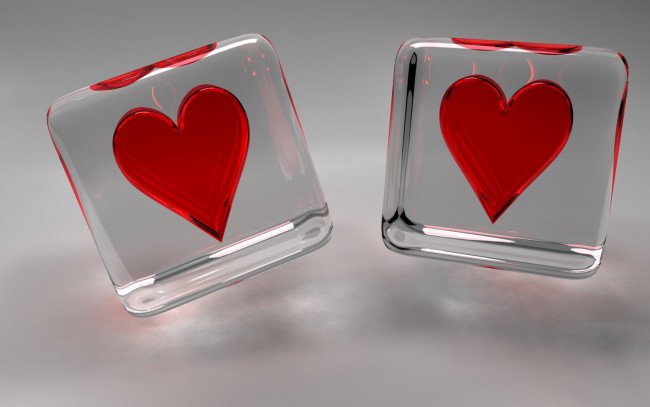 Обои картинки фото 3д графика, романтика , romantics, кубы, сердечки