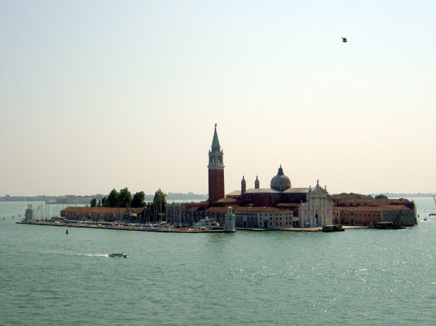 Обои картинки фото один, из, островов, венеция, италия, города