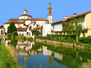 обоя italy, lombardia, pieve, di, san, gervasio, protasio, in, gorgonzola, города, католические, соборы, костелы, аббатства