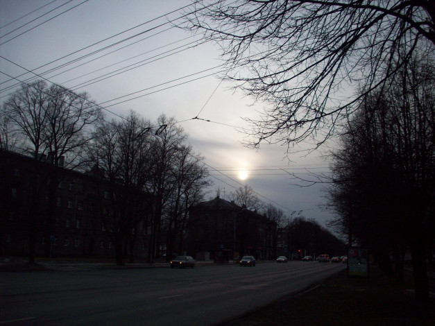 Обои картинки фото вечерняя, рига, города, латвия
