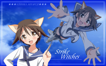 обоя аниме, strike, witches