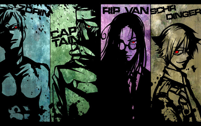 Обои картинки фото аниме, hellsing, rip, van, winkle, миллениум, вампиры, the, captain, zorin