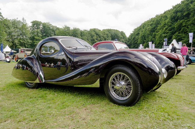 Обои картинки фото talbot-lago t150 ss `teardrop` coup&, 201,  figoni & falaschi 1937, автомобили, выставки и уличные фото, выставка, автошоу, ретро, история