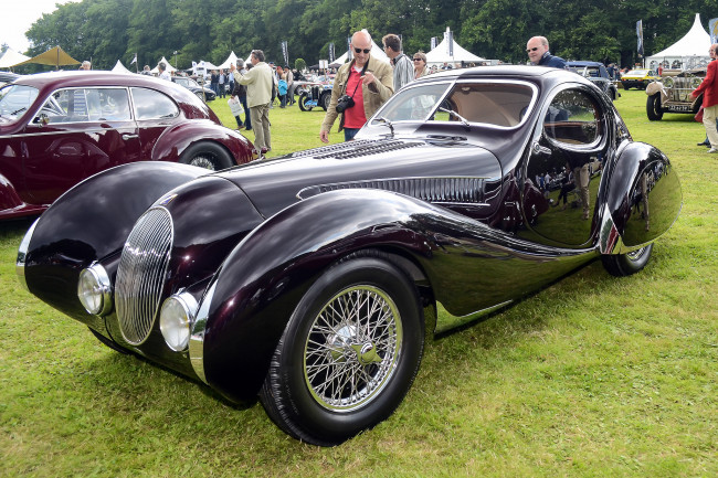 Обои картинки фото talbot-lago t150 ss `teardrop` coup&, 201,  figoni & falaschi 1937, автомобили, выставки и уличные фото, выставка, автошоу, ретро, история