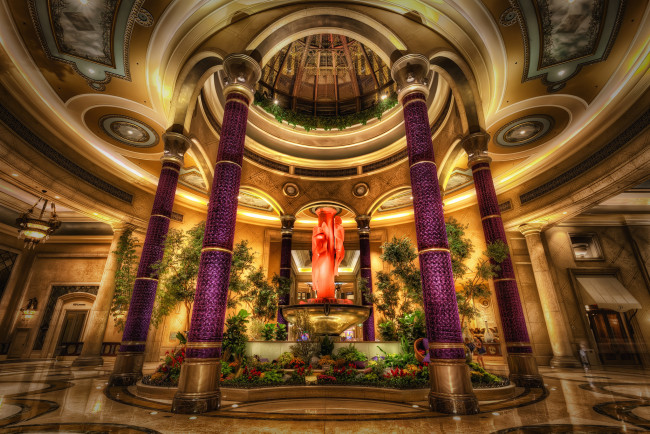 Обои картинки фото palazzo lobby, интерьер, дворцы,  музеи, свод, колонны, зал, цветник
