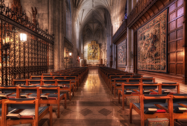 Обои картинки фото side chapel of the national cathedral, интерьер, убранство,  роспись храма, пространство, собор