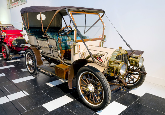 Обои картинки фото spyker 1522-hp double phaeton 1907, автомобили, выставки и уличные фото, выставка, автошоу, ретро, история