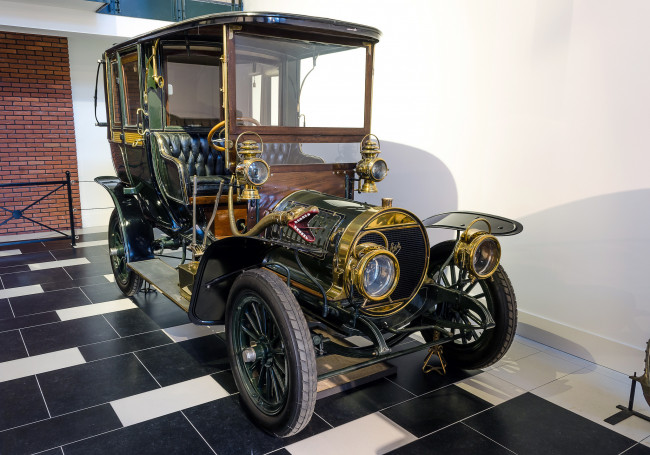 Обои картинки фото spyker 1522-hp three-quarter landaulette 1907, автомобили, выставки и уличные фото, история, ретро, выставка, автошоу