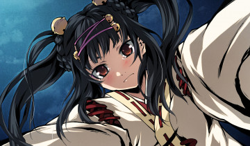 Картинка аниме kajiri+kamui+kagura слезы девушка ночь свет кимоно колокольчик заколка шнурок mikado ryuusui g yuusuk