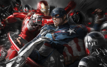 Картинка рисованное кино captain america мстители эра альтрона битва iron man фантастика супергерои avengers age of ultron