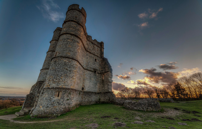 Обои картинки фото donnington castle, города, замки англии, сумрак, замок