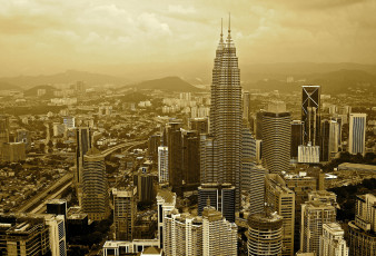 обоя города, куала-лумпур , малайзия, панорама