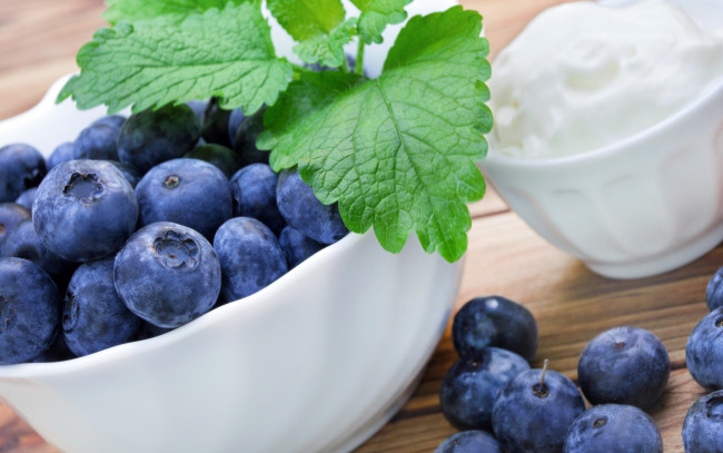 Обои картинки фото еда, фрукты,  ягоды, berries, cream, ягоды, сливки, blueberry, fresh, черника