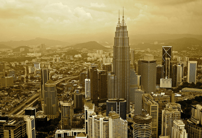 Обои картинки фото города, куала-лумпур , малайзия, панорама