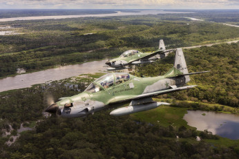 Картинка авиация боевые+самолёты лёгкий штурмовик super tucanos учебный a-29