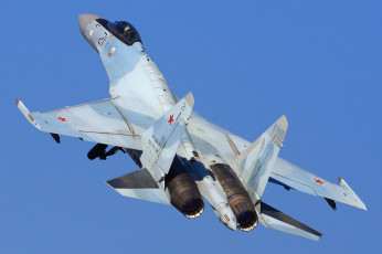 Картинка авиация боевые+самолёты взлет истребитель су-35с
