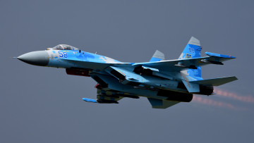 Картинка sukhoi+su-27b+flanker авиация боевые+самолёты ввс