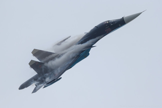 Обои картинки фото су-34, авиация, боевые самолёты, ввс, россии, истребитель, sukhoi, su34, сухой, су34