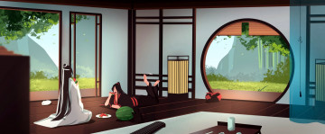 Картинка аниме mo+dao+zu+shi лань ванцзи вэй усянь арбуз