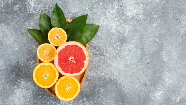 Обои картинки фото еда, цитрусы, лимон, апельсин, грейпфрут
