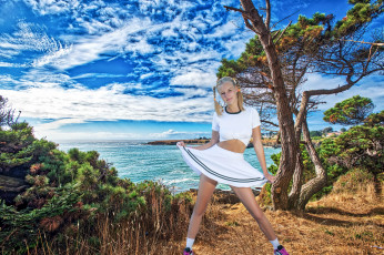 Картинка девушки -+блондинки +светловолосые блондинка косички юбка топ