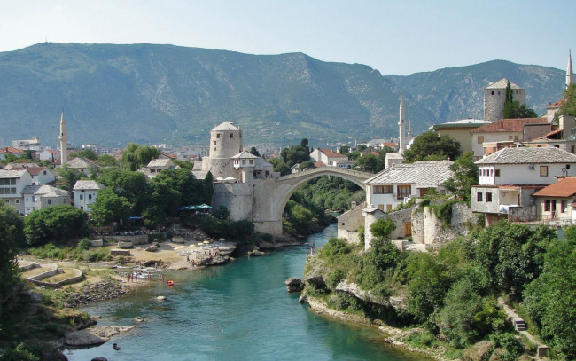 Обои картинки фото mostar, bosnia, hercegovina, города, мостар, босния, герцеговина