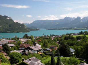 Картинка города пейзажи salzkamergut lakes ausztria