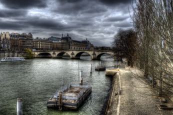 Картинка города париж франция сена набережная