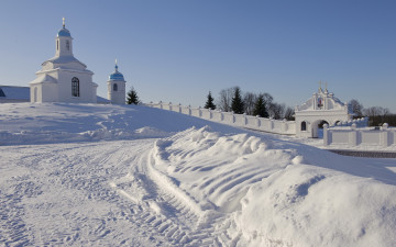 Картинка города православные церкви монастыри монастырь зима