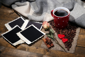 Картинка еда кофе +кофейные+зёрна бадьян роза фотографии корица