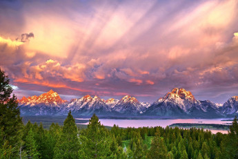 Картинка природа горы закат небо