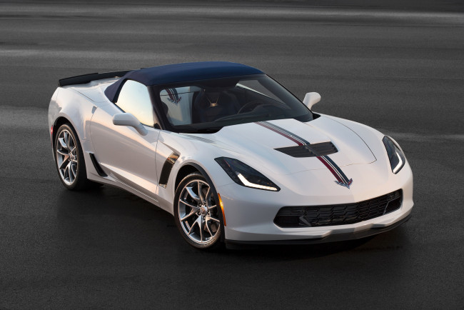 Обои картинки фото 2016 chevrolet corvette z06  twilight blue design convertible , c7, автомобили, corvette, chevrolet, серебристый, тюнинг