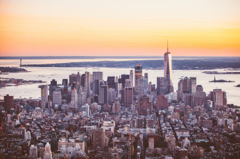 обоя города, нью-йорк , сша, панорама, небоскребы, здание, город, new, york, мегаполис