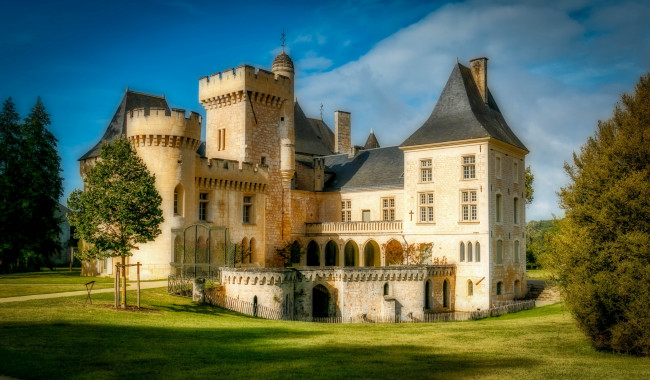 Обои картинки фото chateau campagne, города, замки франции, простор