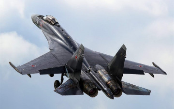 Картинка су-35 авиация боевые+самолёты многоцелевой сверхманевренный истребитель управляемый вектор тяги окб сухого ввс россии flanker e