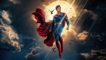 обоя 3д, 3д графика, мультфильмы,  кино,  видео игры, superman