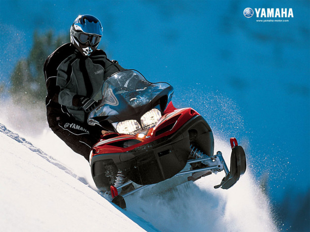 Обои картинки фото yamaha, мотоциклы, снегоходы