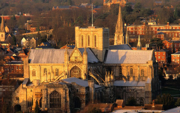 обоя winchester, cathedral, hampshire, england, города, католические, соборы, костелы, аббатства