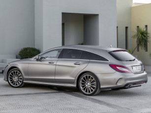 обоя автомобили, mercedes-benz, s-model, amg, cls, 63, shooting, brake, x218, 2014г, светлый