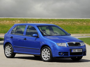 Картинка автомобили skoda 6y rs fabia синий