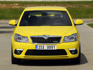 Картинка автомобили skoda octavia rs желтый 1z