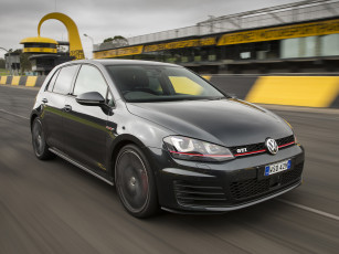 обоя автомобили, volkswagen, 2014г, typ, 5g, au-spec, golf, gti, performance, 5-door, темный