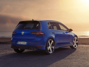 Картинка автомобили volkswagen 5-door golf r синий 2014г typ 5g au-spec