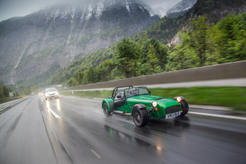 Картинка caterham автомобили горы шоссе авто спортивный