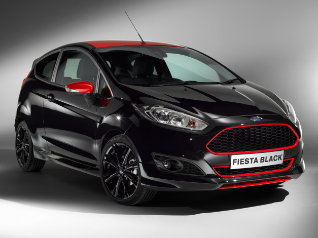 Обои картинки фото автомобили, ford, 2014г, black, zetec, s, fiesta, темный